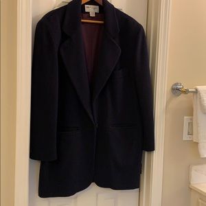 Navy oversized coat. Says size 10 much larger